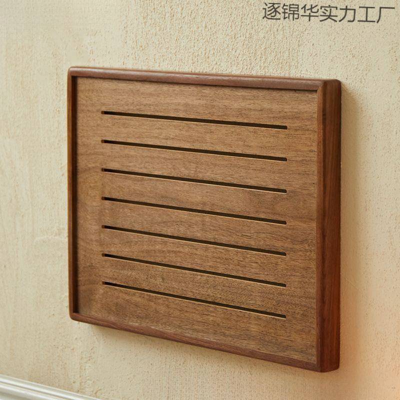 遮挡电表箱装饰画胡桃木网弱电箱盖板多媒体挂画实木电闸配电箱子