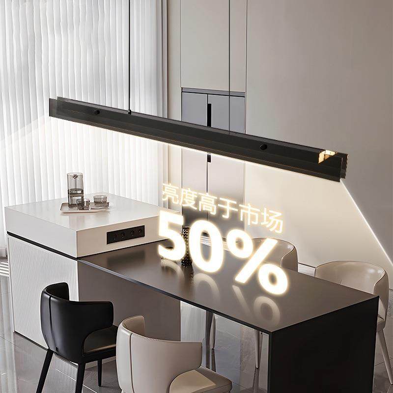 意式极简餐厅吊灯高端现代简约岛台艺术光影创意设计感长条玻璃灯,家装灯饰光源,智能吊灯,淘宝优惠券,粉丝福利购,淘宝优惠卷