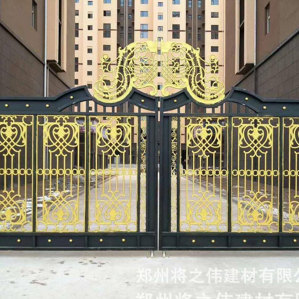 铁艺大门铁皮花叶装饰锻打做工结实价格实惠精良防盗门