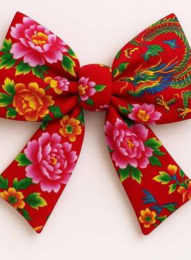 圣诞节东北冬日传统民俗画布蝴蝶结背景装饰摆件布置拍照道具美陈