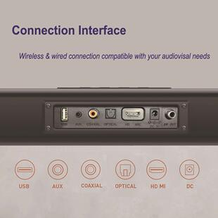 100W家用回音壁条形电视音箱双声道家庭影院声霸无线低音炮