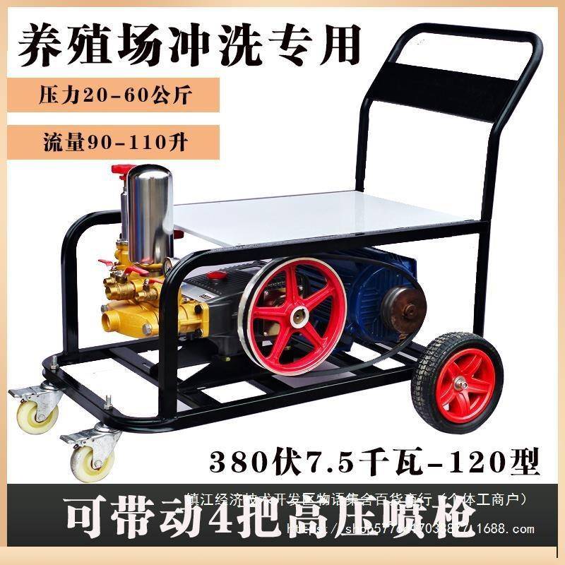 柱塞泵抽水高压水泵喷洗车机高压冲洗机伏大功率殖场养灌高压