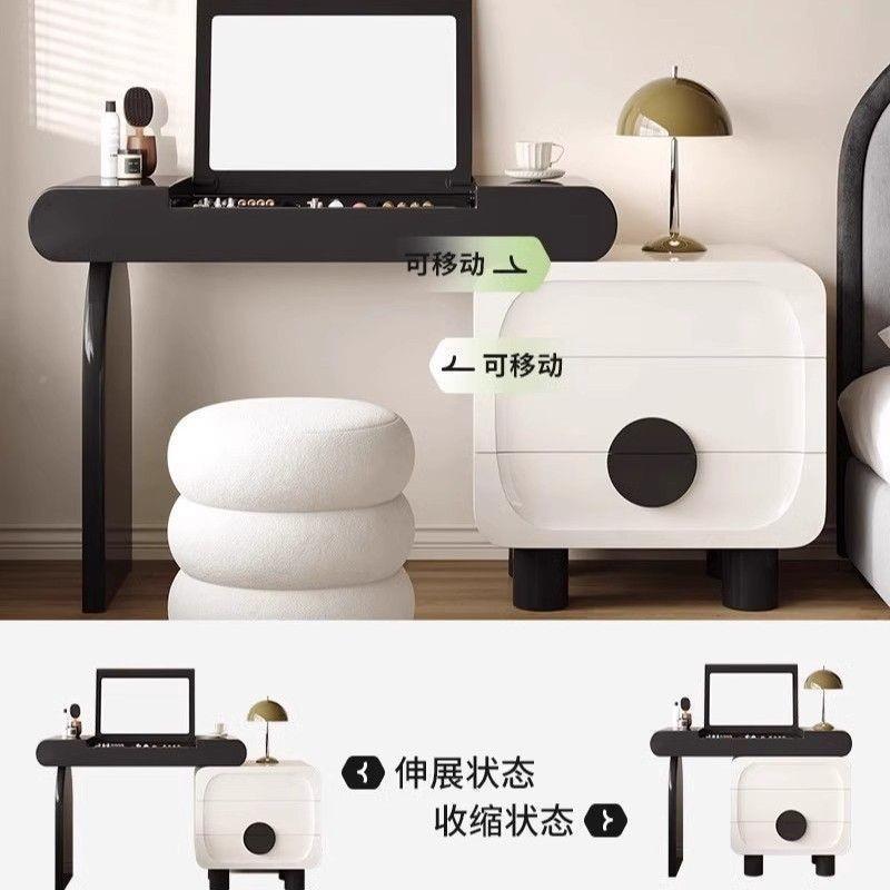 中猫古风熊梳妆台木梳妆台斗柜一体室复古小户型ESHhantj翻盖化卧