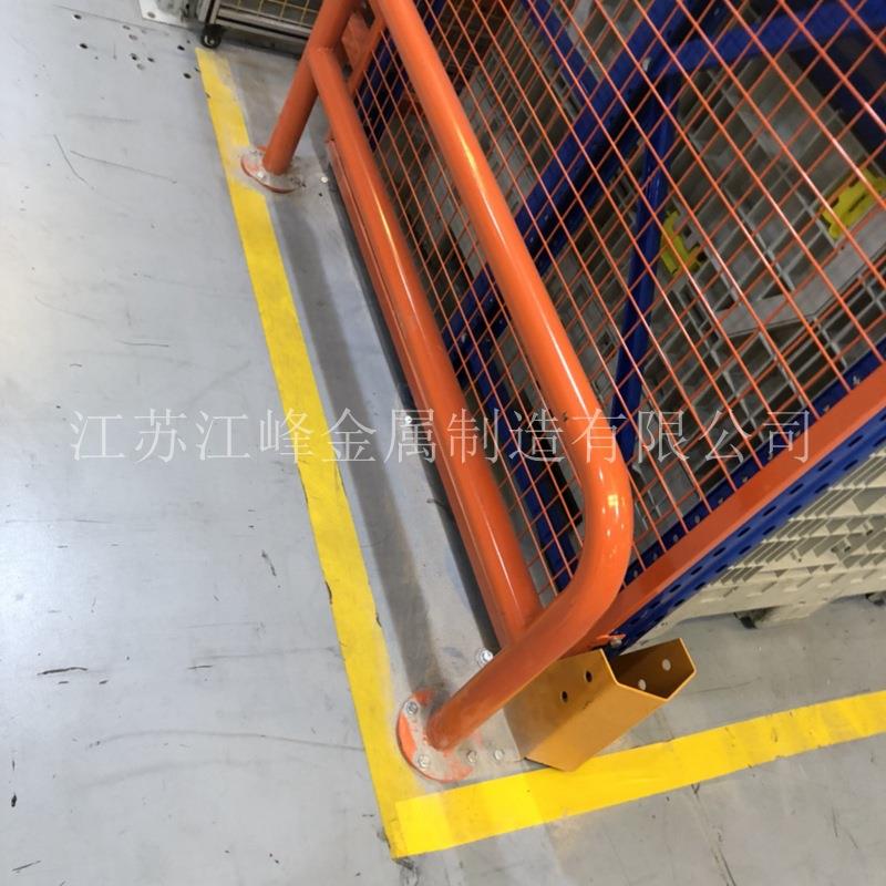 加厚U型日字型防撞护栏重型仓储货架叉车保护角固定底板耐磨稳固