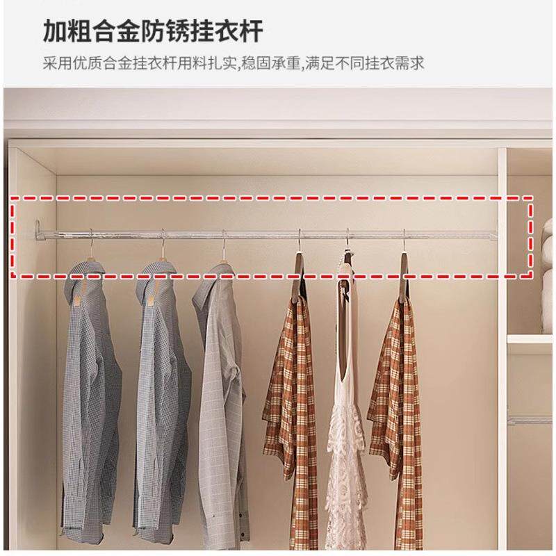 实衣柜690用口现代轻奢大小户型主卧柜家子免安装门收纳大木衣柜
