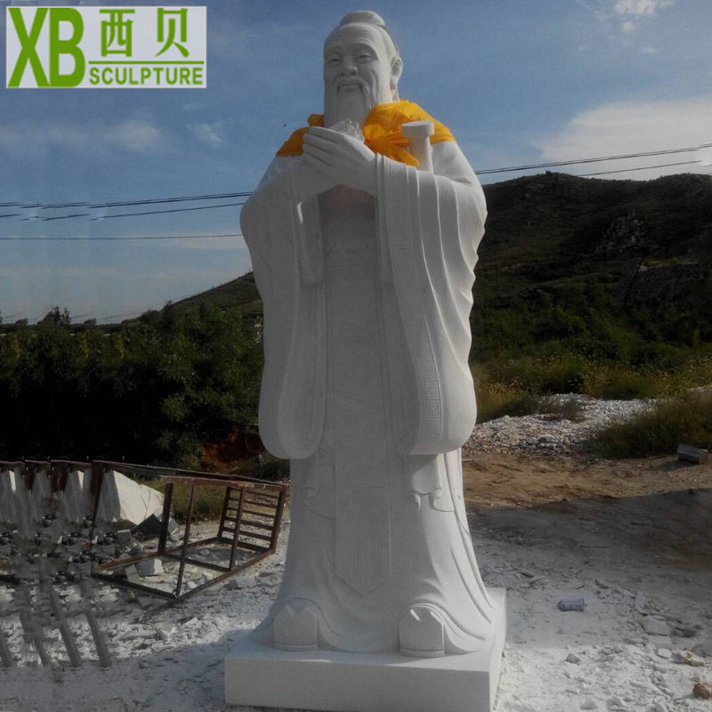 校园大理石孔子雕像 广场古代名人雕塑摆件 孔圣人校园文化石雕