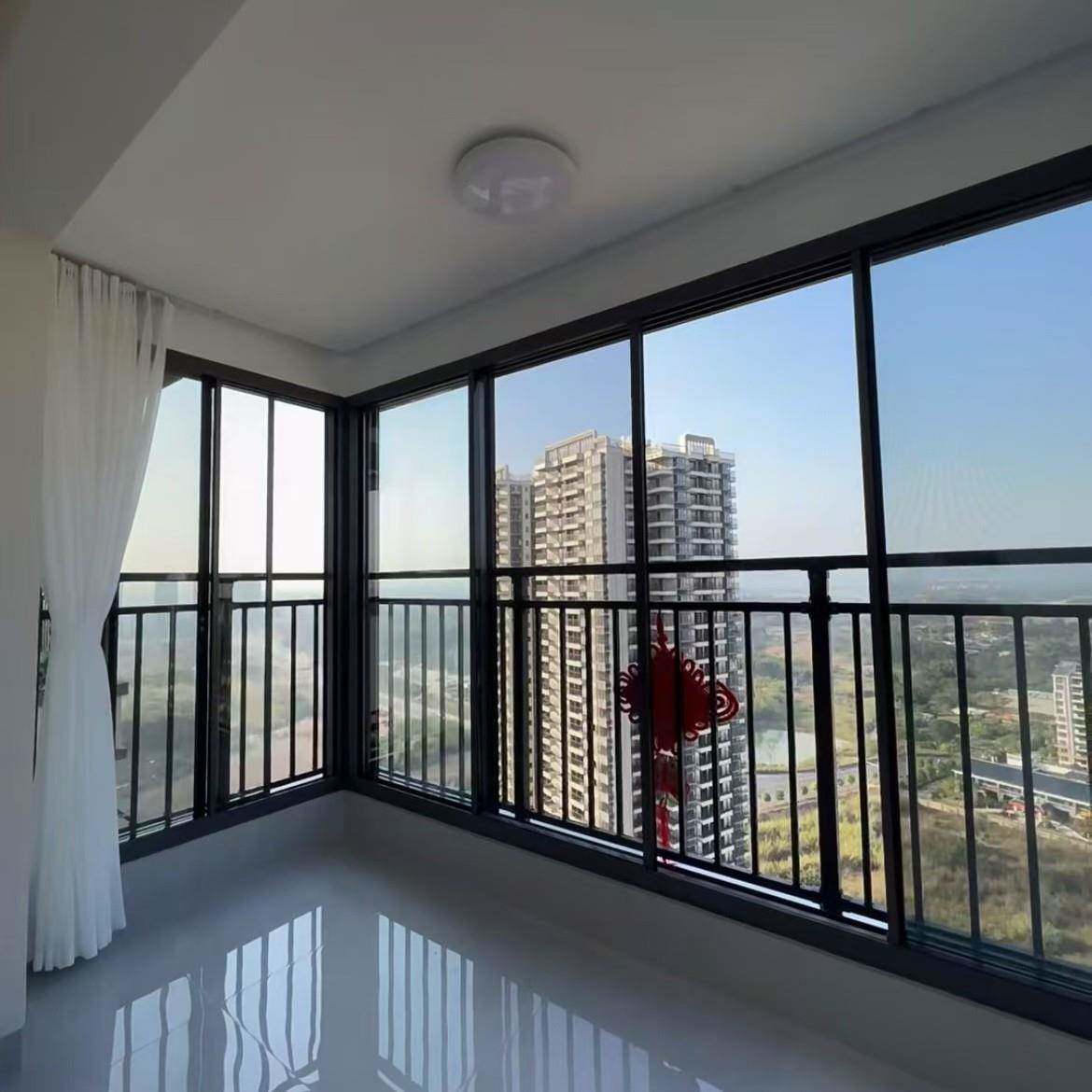 直销铝合金门窗二轨/三轨重型推拉门隔音门窗封阳台落地窗户