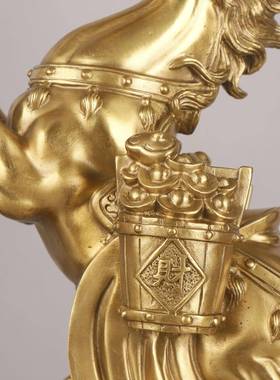 家居工艺品铜马摆件铜马铜马上来财福字马一桶金马