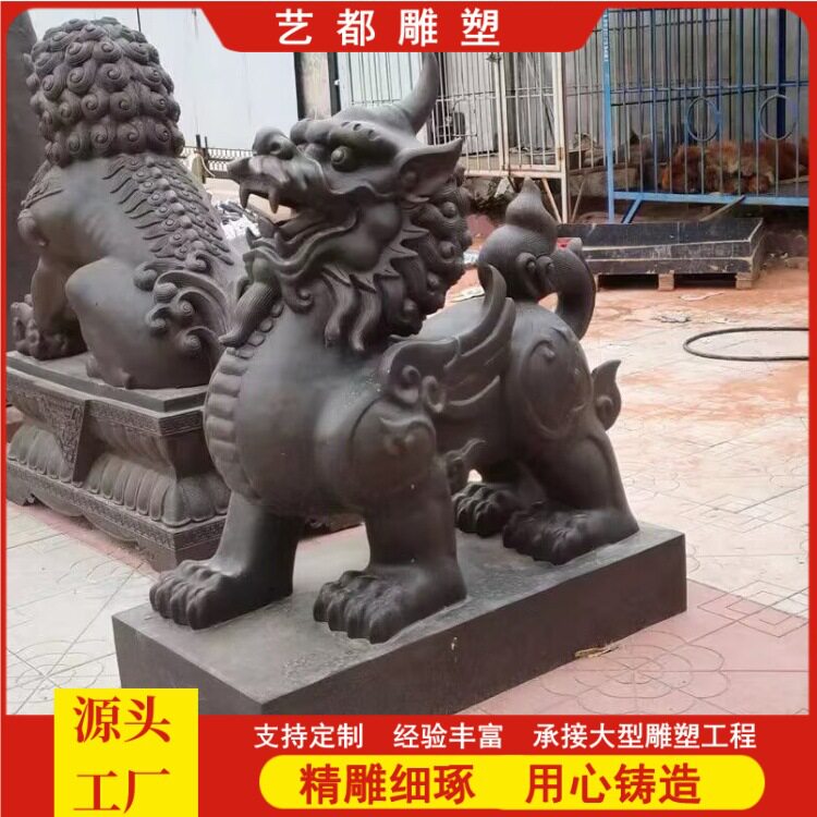 铸铜动物貔貅麒麟大院门口铜雕装饰铸铜雕塑铜貔貅酒店装饰摆件