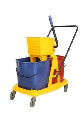 白云榨水车清洁洗拖把桶酒店大号双桶墩布车挤水车手压式AF08073