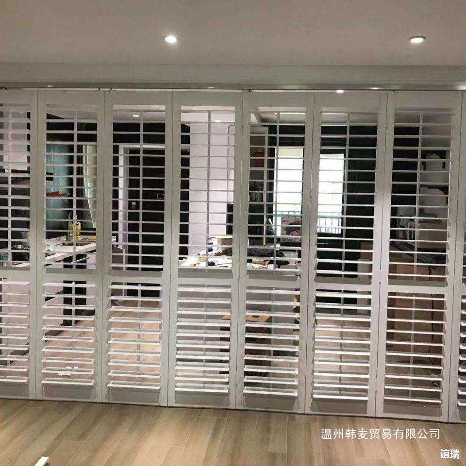 百叶围挡实木百叶折叠门隔断门 实木门阳台折叠活动百叶门其他