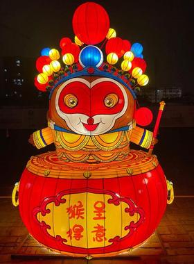 大LEMF型主题花灯ED灯动物十生肖国中秋庆花灯制作厂景二区美陈摆