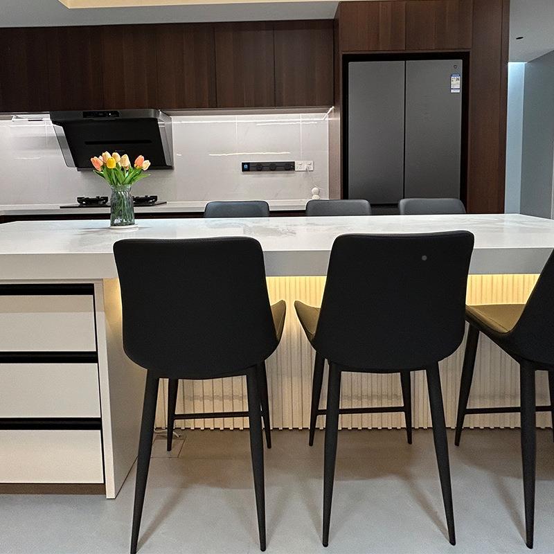 订65可5CM厘米加坐高AB3岛吧导台椅子靠背脚意式轻奢家0用餐椅高