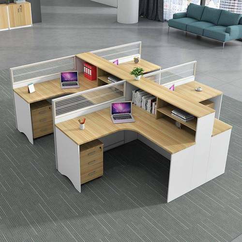 职员办公JY-F505桌6人现代风隔断卡办公室办公桌3位人位F型工位屏