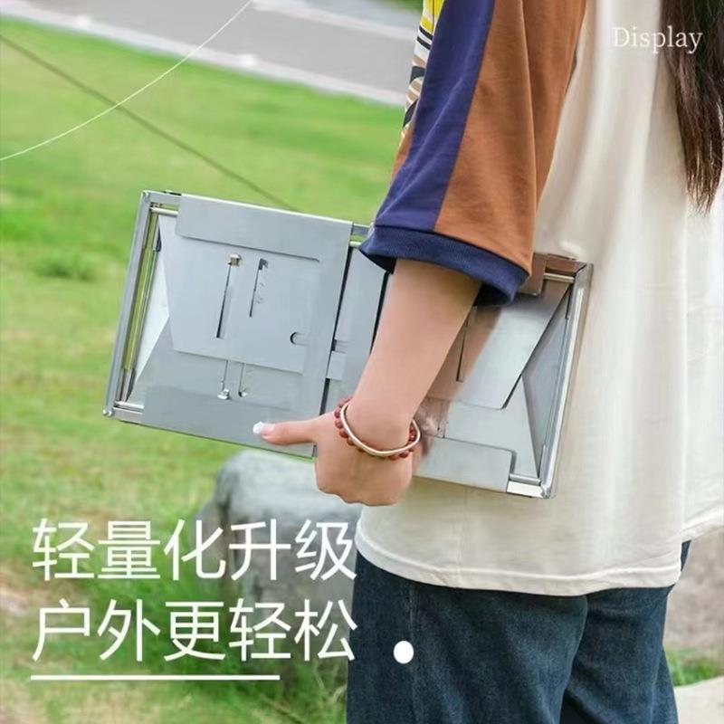 不式锈钢烧烤庭院架烤折叠带肉脚网盘烤架便捷露不锈钢烧营户外家