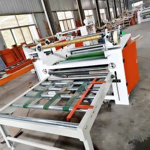 吸盘上料自动垛密度板贴纸机动修边断膜全码 自C动1320PV膜贴自面