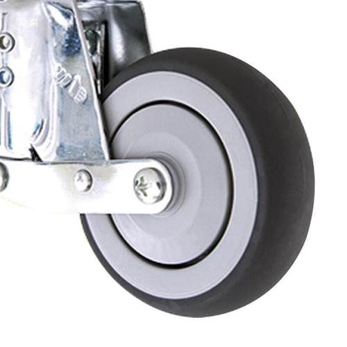 冰禹人减造胶TPR弹推车震轮轻型定向减震脚轮4寸定簧向轮BXUNYC-