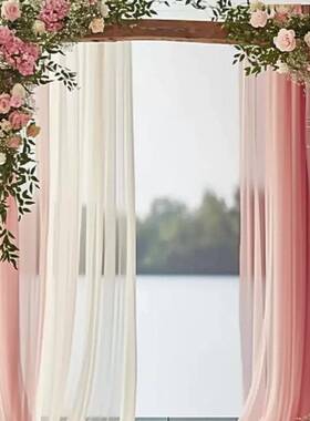 庆森摆系木质拱门户婚礼外草坪婚木架木桩花门布OFH置造景背景件