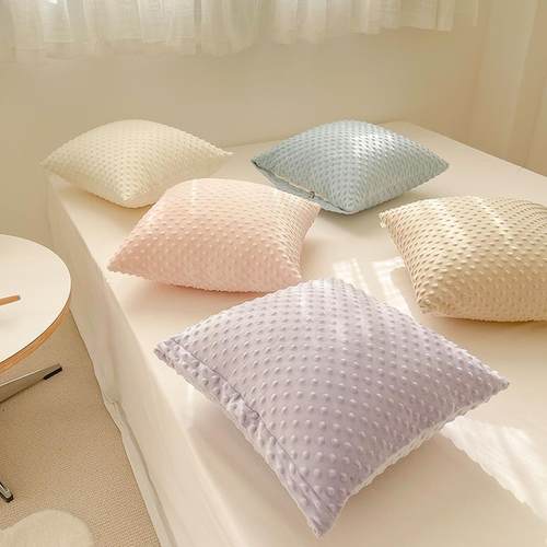 GZ6韩F769HJ8H可爱纯色百绒M搭抱枕卧室沙发靠垫豆风豆枕头