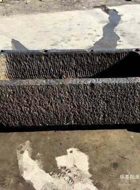 石槽鱼缸造景中tj#lznj#式农村牛槽古流摆件水复石雕槽别墅户外养