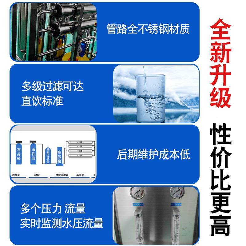 工业商用1吨反渗离透纯水设备电子工业用去净水水799设备化工用子