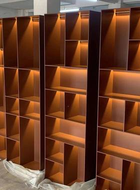 酒柜带瑰钢板DPC龛灯柜壁金属阳台储物柜子产品展柜玫金不锈钢展