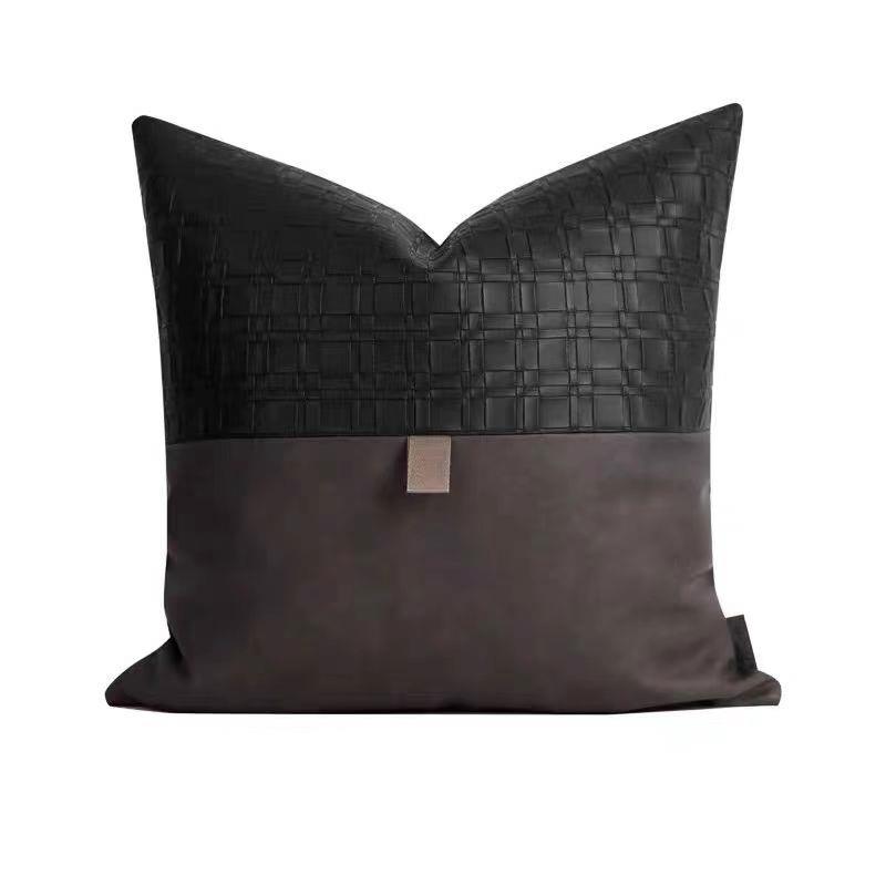 样板房抱枕轻奢简约现代软装沙发客厅靠垫方枕样板间酒店咖色抱枕