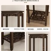 中式 玄关架入户正对门置物架落地端景台客厅装 饰放花凳子花架边几