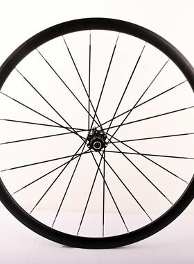 无标30MM公路自行车碟刹六丁/中锁快拆桶轴破风扁条700C培林轮组