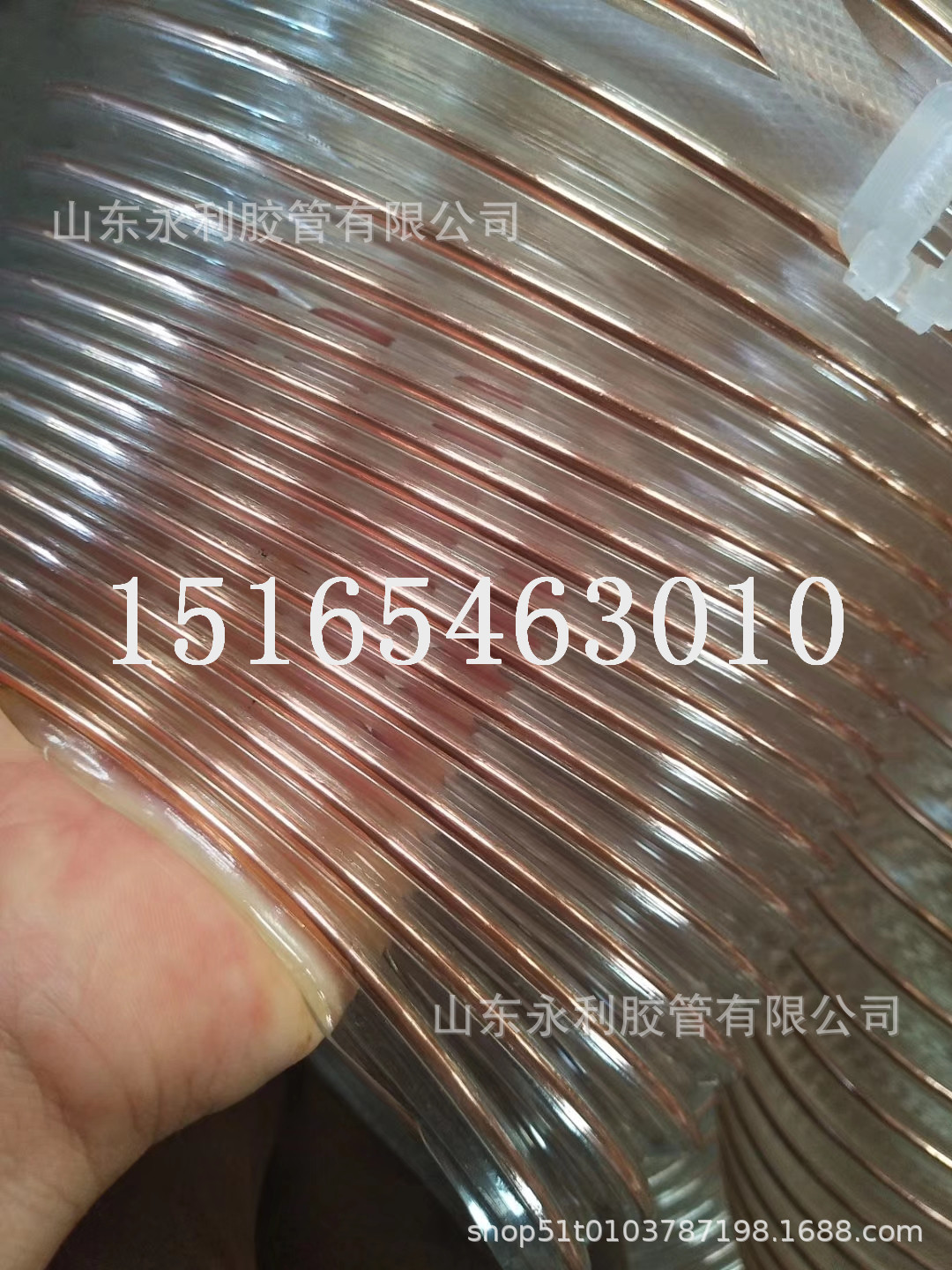 TPU镀铜钢丝伸缩透明吸尘软管
