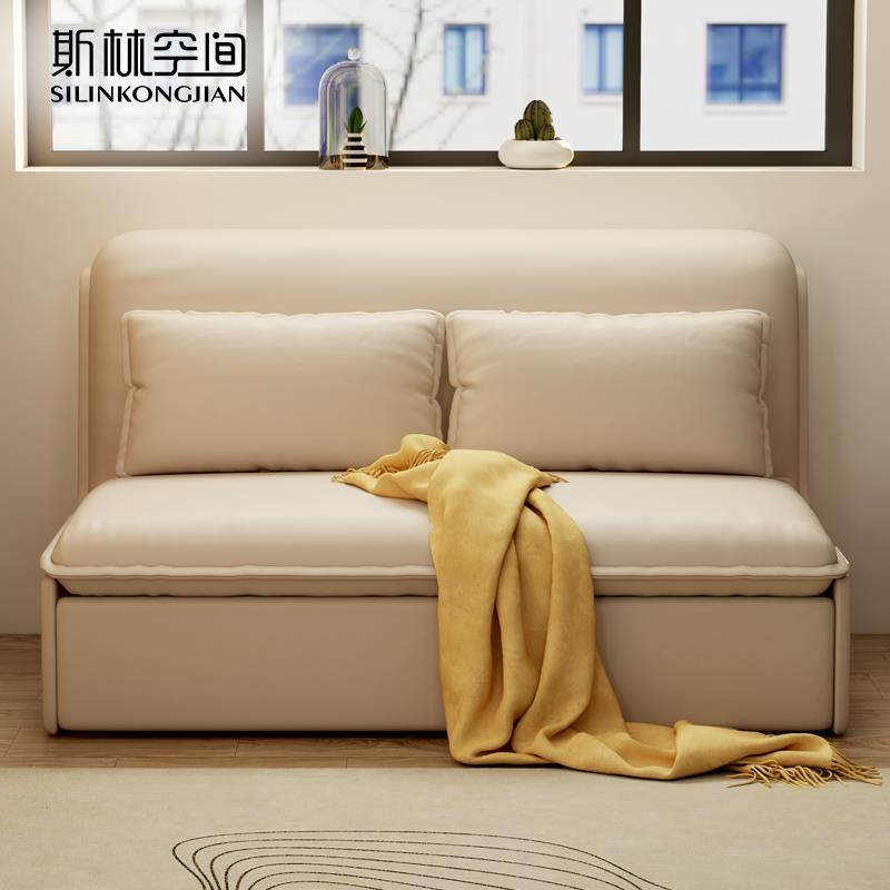 2025年新款多功能折叠两用猫爪布沙发床一体小户型客厅电动沙发床