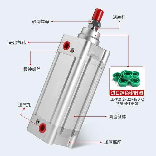 替代FESTO型DNC标准气缸32x75-40x100-50x125大推力小型双轴气缸
