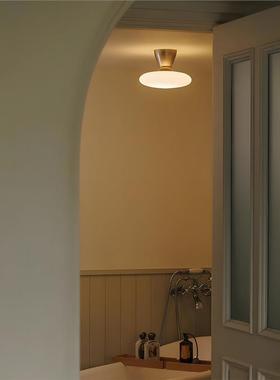 北欧limas kono玄关吸顶灯中古风蘑菇阳台走廊灯设计师简约玻璃灯