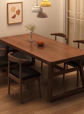 桌餐饮商用去客化厅家大板桌长方形一桌四椅组合快DYA餐用店方子