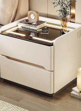 225RGP新纹款智能多能大容量0储物床头柜无线充电带音响指锁床边