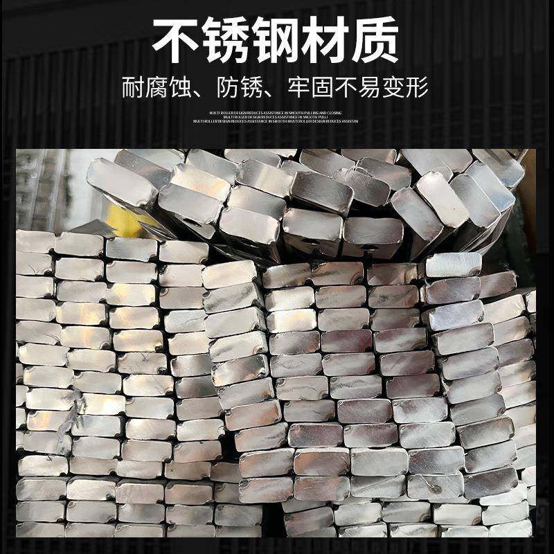 小区电伸缩门不钢899封板门钢学校工地锈不锈推拉折叠电动动大门