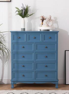 斗柜实卧木式美收纳储物小柜子客厅室五OYF斗柜宽置加物柜家用窄