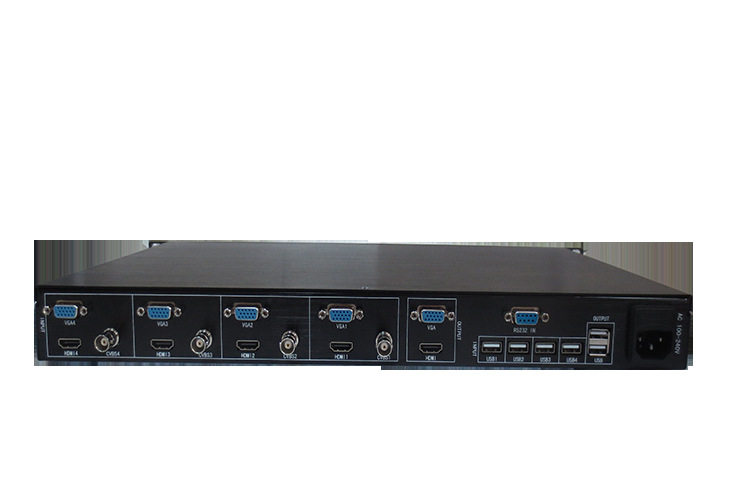 4路HDMI高清画面分割器4路VGA分割器高清1080P输出KVM同步切换器
