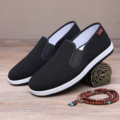 加绒棉鞋 新款 冬 平底一脚蹬工作鞋 三防艾草爸爸鞋 老北京布鞋 男单鞋