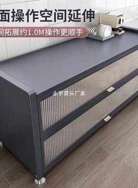 餐边橱柜茶水边柜农村厨房吧碗HNO柜客厅柜餐边柜柜岩板茶柜柜储