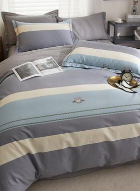 床笠件套套件床品棉床用三品NKH斜纹04被套10被纯罩上床单四件套