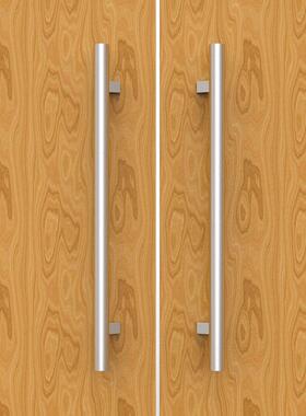 304合加RNT厚不钢圆管大门把手玻璃门拉偏锈心马手蹄脚有框门铝金