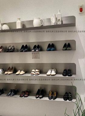 YPA服装店不钢层板置架墙上物发搁板金属一字隔板锈装饰壁挂展光