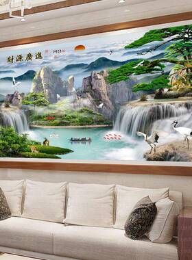 202十字绣新款线财绣客厅源广50719进山风景字画刺3绣手工简水单