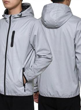 全反户连套帽外下摆可QAW调节设计外夜间光高可视安全服