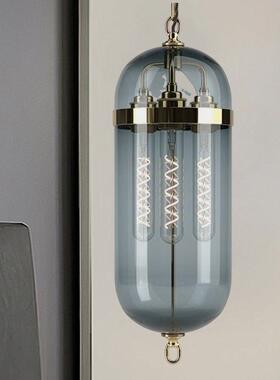 餐厅吊灯15694后现代轻铁艺卧室床头小吊灯吧台吊合个性组单头奢