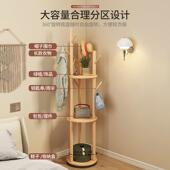 实木挂衣帽架落卧室衣架衣物置物架子客厅地554进门家室用内旋转