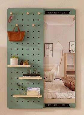 隐形穿BLR衣试镜全身关闭贴墙隐藏家推用壁遮挡玄关拉衣镜子洞洞