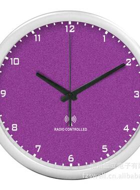 中国码厂电波钟静S628音走时波挂电钟DI直Y石英时钟家销定制