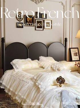 法式复古中古风UYP美实木床1.用5米主卧双人床式1.8米现代简约家